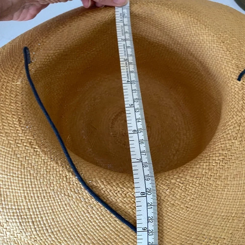 Boutique Straw Sunhat - OSFM tan straw w leather ties